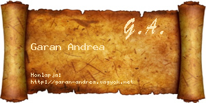 Garan Andrea névjegykártya