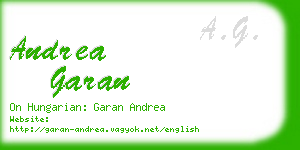 andrea garan business card